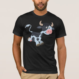 かわいいジョギングマンガ牛Tシャツ Tシャツ