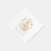 かわいいジョーママカンガルーフローラリースベビーシャワー スタンダードカクテルナプキン (角)