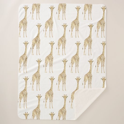 かわいいジラフェス シェルパブランケット (正面)