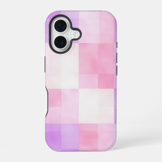 かわいいジンガムパステルフォンケース iPhone 16ケース (裏面)