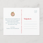 かわいいジンガーブレッドクッキーハウススウィートウィッシュ素朴 シーズンポストカード (裏面)