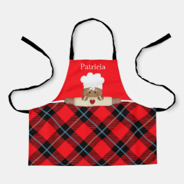 かわいいジンガーブレッドクッキーベーキングキッズ エプロン