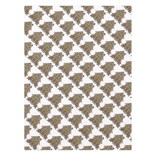 かわいいジンガーブレッドハウスクッキーテーブルクロス テーブルクロス (正面)