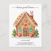 かわいいジンガーブレッドハウスニューアドレスホリデームービング 案内ポストカード (正面)