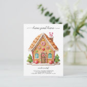 かわいいジンガーブレッドハウスニューアドレスホリデームービング 案内ポストカード (スタンド正面)