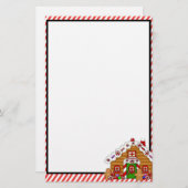 かわいいジンガーブレッドハウスフィギュア 便箋 (正面/裏面)