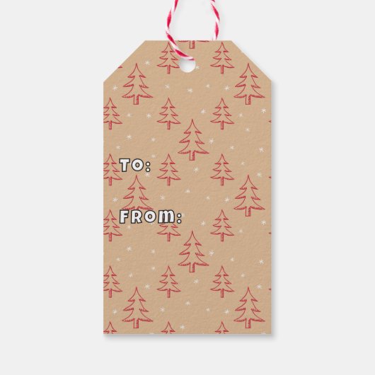 かわいいジンガーブレッドボーイ漫画ホリデークッキー ギフトタグ (裏面)