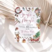 かわいいジングルとミングルクリスマスパーティの招待状 招待状