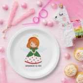 かわいいジンジャーエンジェルクリスマスバースデーパーティー ペーパープレート (パーティー)