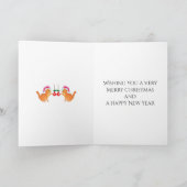 かわいいジンジャーキテン クリスマス カード (内部)