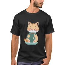 かわいいジンジャーキャットが抱きしめる 快適なコーヒーのティールマグカップ ✨🐾☕
