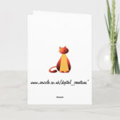 かわいいジンジャーキャットアート サンキューカード (裏面)