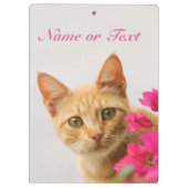 かわいいジンジャーキャットキットウォッチングパーソナライズされた- クリップボード (裏面)
