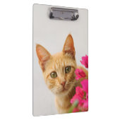 かわいいジンジャーキャットキットウォッチングパーソナライズされた- クリップボード (右)
