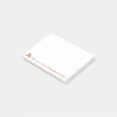 かわいいジンジャーキャットパーソナライズノート ポストイット (アングル)