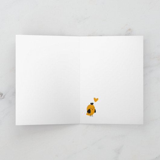 かわいいジンジャーキャット – キッズ誕生日 カード (内部)