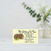 かわいいジンジャーギニアピグ写真テンプレート 名刺 (スタンド正面)