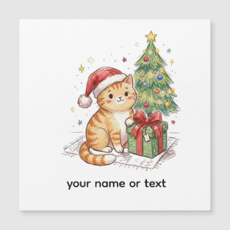 かわいいジンジャークラブサンタ帽子クリスマスオーナメント | 猫