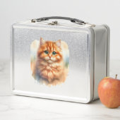 かわいいジンジャータビークラシックキャットTシャツ メタルランチボックス (インサイチュ)