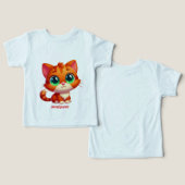 かわいいジンジャータビー子猫のキャラクター (デザイン正面&裏面)
