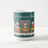 かわいいジンジャーパンの列車とコーヒーマグ コーヒーマグカップ (中央)