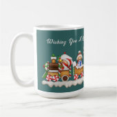 かわいいジンジャーパンの列車とコーヒーマグ コーヒーマグカップ (左)