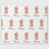 かわいいジンジャーパンの包み紙シート ラッピングペーパー (フラット)