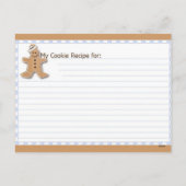 かわいいジンジャーパン空白のレシピカード シーズンポストカード (裏面)