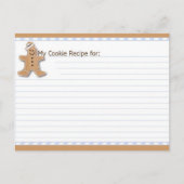 かわいいジンジャーパン空白のレシピカード シーズンポストカード (正面)