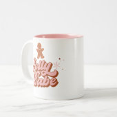 かわいいジンジャーブレッドすてきクッキーベ ツートーンマグカップ (正面左)