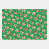 かわいいジンジャーブレッドのクッキーカスタムクリスマス ラッピングペーパーシート (正面3)