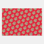 かわいいジンジャーブレッドのクッキーカスタムクリスマス ラッピングペーパーシート (正面)