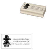 かわいいジンジャーブレッドの少女 ラバースタンプ (押印)