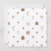 かわいいジンジャーブレッドの狐のホリデーグリーティングカード 招待状 (裏面)