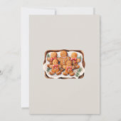 かわいいジンジャーブレッドカップルCookie交換パーティー 招待状 (裏面)