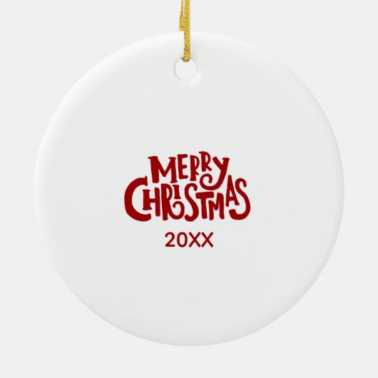 かわいいジンジャーブレッドクッキーのクリスマスオーナメント年 セラミックオーナメント (裏面)