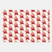 かわいいジンジャーブレッドクッキーのクリスマスベビーシャワー ラッピングペーパーシート (正面3)