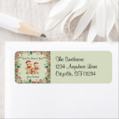 かわいいジンジャーブレッドクッキー家族のクリスマス ラベル (インサイチュ)