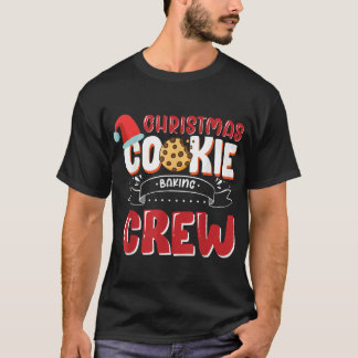 かわいいジンジャーブレッドクリスマスクッキーベーキングクルー Tシャツ