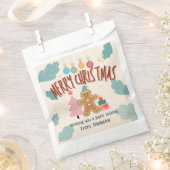 かわいいジンジャーブレッドクリスマスホリデースティッカー フェイバーバッグ (クリップ留めされた状態)