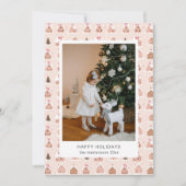 かわいいジンジャーブレッドハウスの写真ホリデーカード シーズンカード (正面)