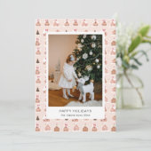 かわいいジンジャーブレッドハウスの写真ホリデーカード シーズンカード (スタンド正面)