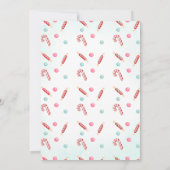 かわいいジンジャーブレッドハウスの飾り付けパーティー誕生日 招待状 (裏面)