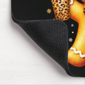 かわいいジンジャーブレッドヒョウのクールなクリスマスコケット マウスパッド (コーナー)