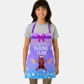 かわいいジンジャーブレッドマンとスノーフレークベーキングチーム エプロン (インサイチュ)