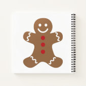 かわいいジンジャーブレッドマンの正方形のノート ノートブック (裏面)