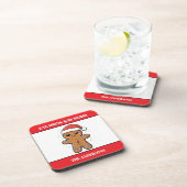 かわいいジンジャーブレッドマンカスタムクリスマス コースター (右側)