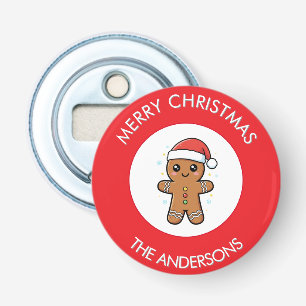 かわいいジンジャーブレッドマンカスタムクリスマス 栓抜き