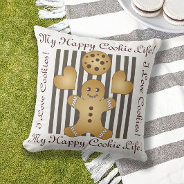 かわいいジンジャーブレッドマンクッキーキッズ アウトドアクッション