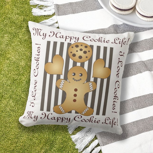 かわいいジンジャーブレッドマンクッキーキッズ アウトドアクッション (クリエイターアップロード済み)